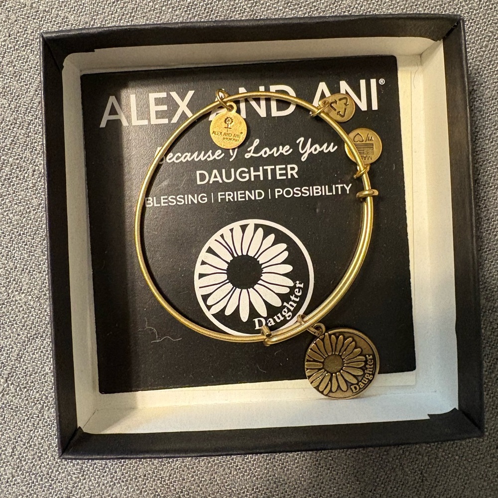 Alex and Ani Gold Daughter Charm Bracelet